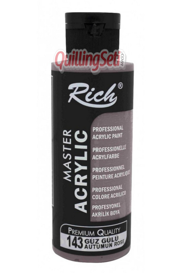 rich master akrilik boya 120 cc 143 güz gülü renk akrilik hobi boyası, 8691301430003, rich master akrilik boya 120 ml, Rich