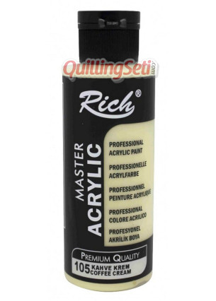 Rich Master Akrilik Boya 120 cc 105 Kahve Krem Renk Akrilik Hobi Boyası