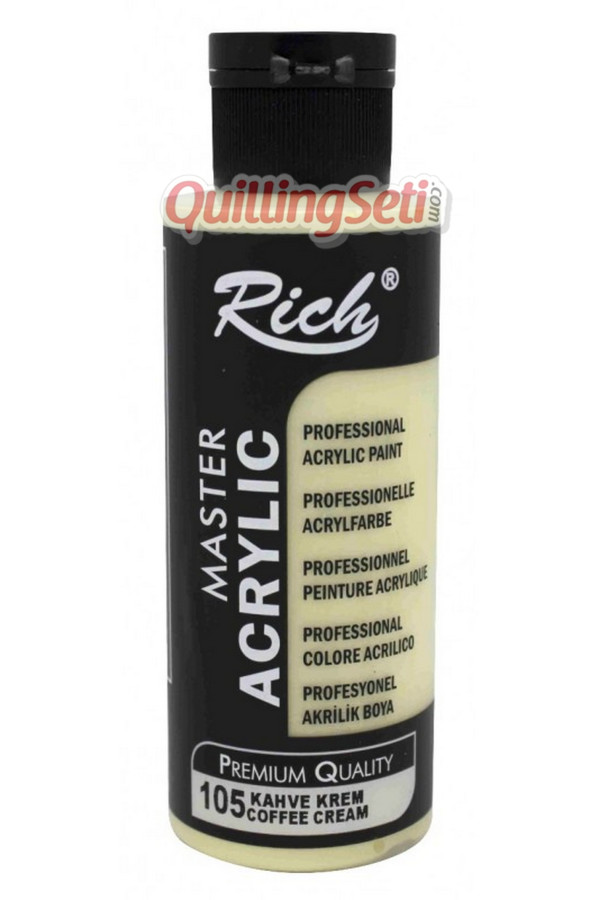 rich master akrilik boya 120 cc 105 kahve krem renk akrilik hobi boyası, 8682374021946, rich master akrilik boya 120 ml, Rich