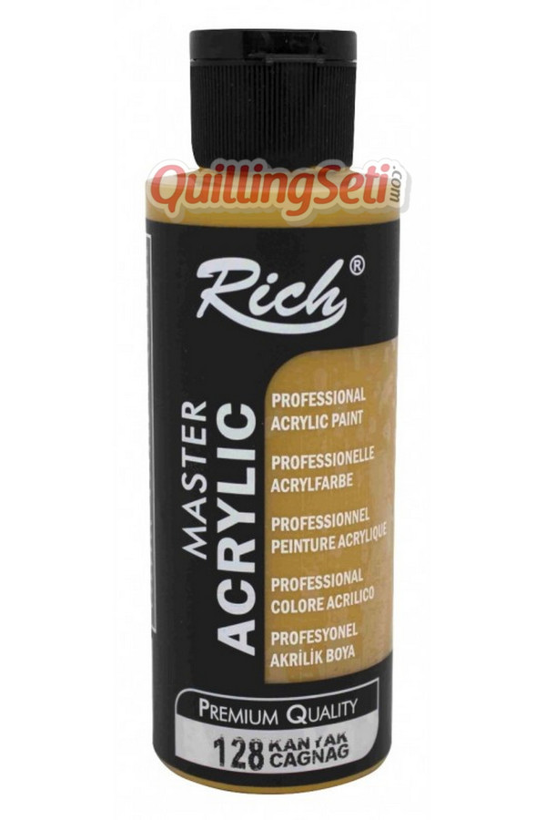 rich master akrilik boya 120 cc 128 kanyak renk akrilik hobi boyası, 8682374022080, rich master akrilik boya 120 ml, Rich