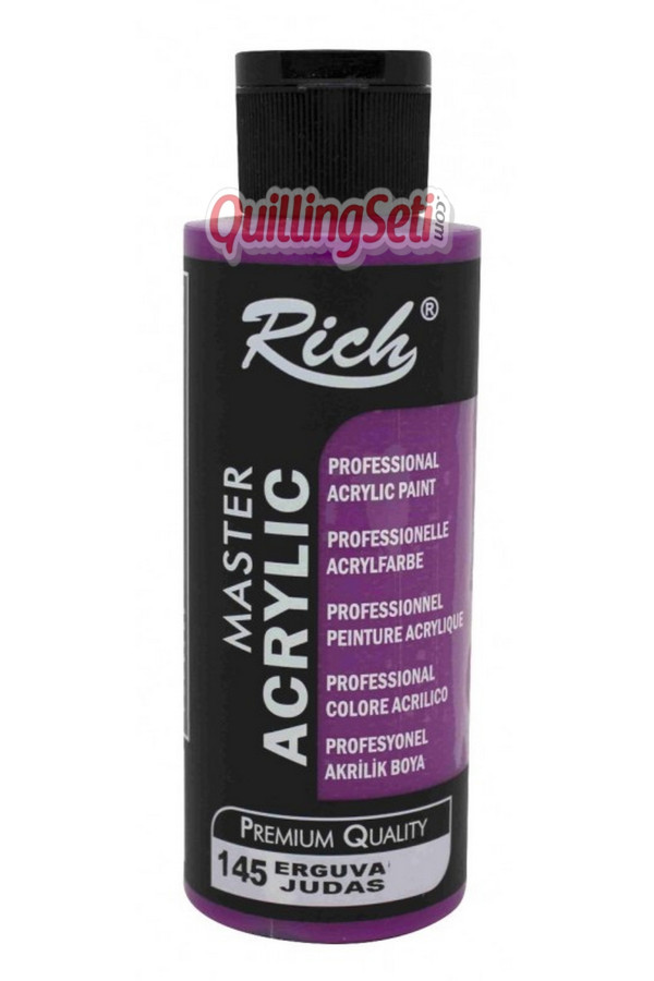 rich master akrilik boya 120 cc 145 erguvan renk akrilik hobi boyası, 8692601450005, rich master akrilik boya 120 ml, Rich