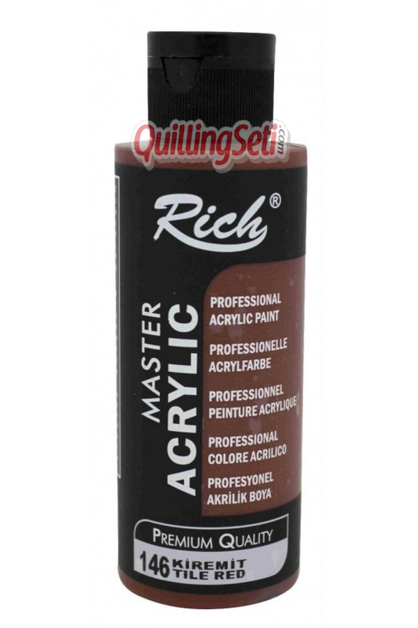 rich master akrilik boya 120 cc 146 kiremit renk akrilik hobi boyası, 120-146, rich master akrilik boya 120 ml, Rich