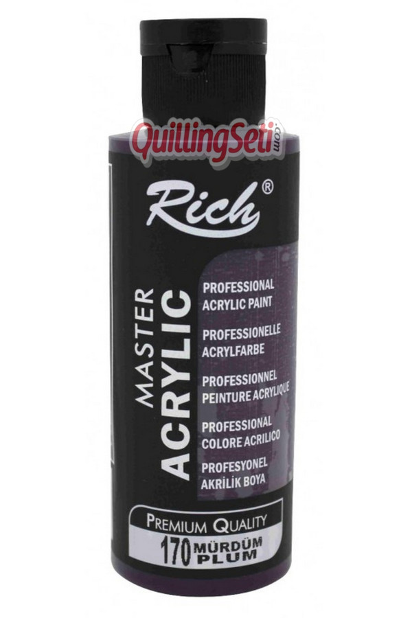 rich master akrilik boya 120 cc 170 mürdüm renk akrilik hobi boyası, 8682374022356, rich master akrilik boya 120 ml, Rich