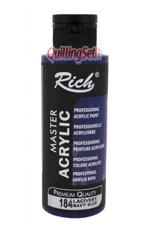 Rich Master Akrilik Boya 120 cc 184 Lacivert Renk Akrilik Hobi Boyası