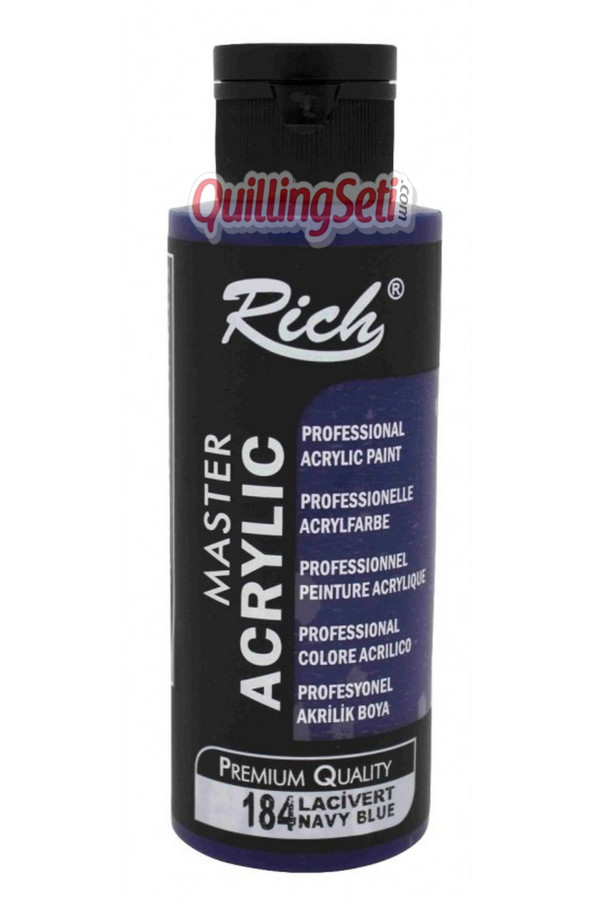 rich master akrilik boya 120 cc 184 lacivert renk akrilik hobi boyası, 8691301840000, rich master akrilik boya 120 ml, Rich
