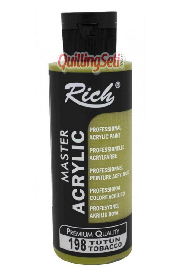 rich master akrilik boya 120 cc 198 tütün renk akrilik hobi boyası, richma120198, rich master akrilik boya 120 ml, Rich