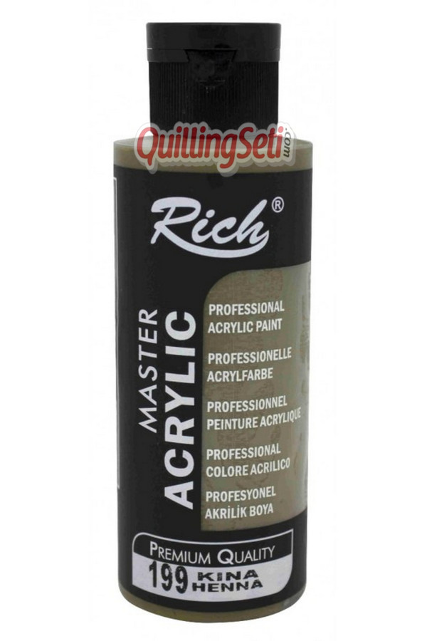 rich master akrilik boya 120 cc 199 kına renk akrilik hobi boyası, 8682374022523, rich master akrilik boya 120 ml, Rich
