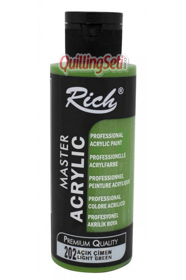 rich master akrilik boya 120 cc 204 çimen renk akrilik hobi boyası, 4504720893541, rich master akrilik boya 120 ml, Rich