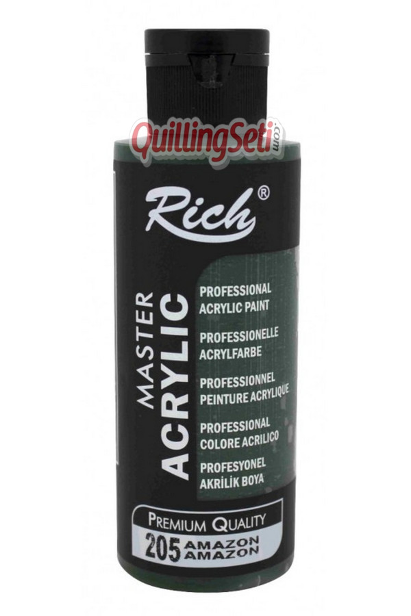 rich master akrilik boya 120 cc 205 amazon renk akrilik hobi boyası, 8682374022547, rich master akrilik boya 120 ml, Rich