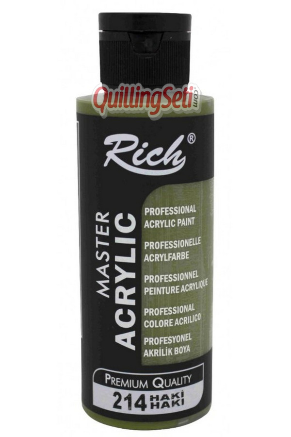 rich master akrilik boya 120 cc 214 haki renk akrilik hobi boyası, 868237402259284, rich master akrilik boya 120 ml, Rich
