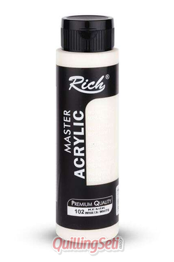 rich master akrilik boya 500 cc, 102 kemik renk akrilik hobi boyası, çok amaçlı profesyonel akrilik boya, 8682374016553, rich master akrilik boya 500 ml, Rich