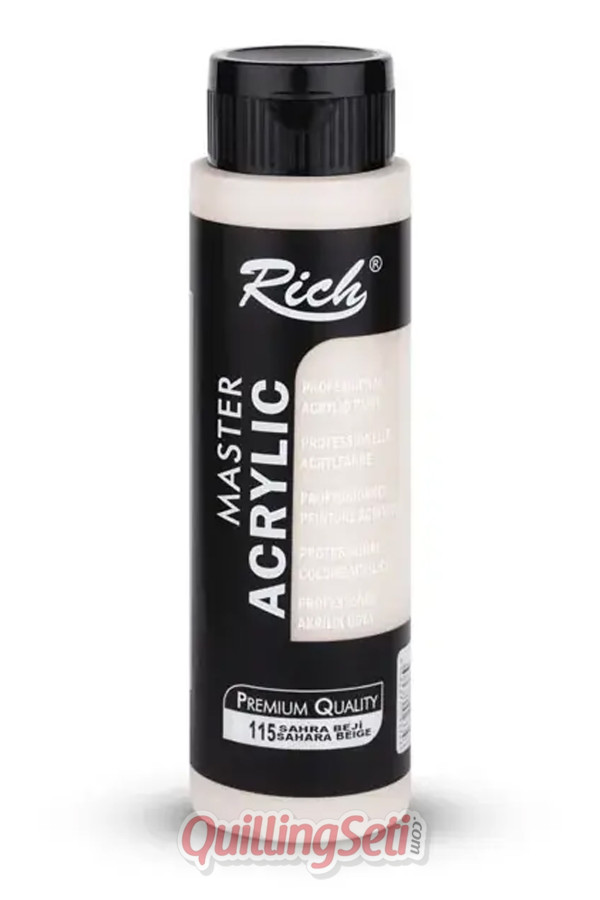 rich master akrilik boya 500 cc, 115 sahra beji renk akrilik hobi boyası, çok amaçlı profesyonel akrilik boya, 8682374023346, rich master akrilik boya 500 ml, Rich
