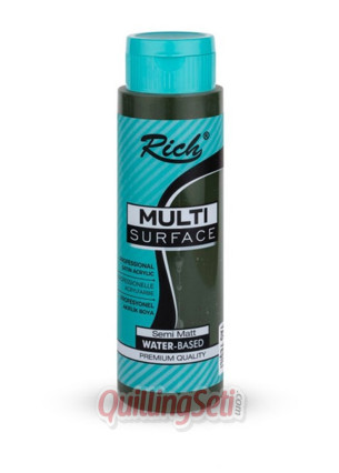 Rich Multi Surface Akrilik Boya 500 cc 2222 Yağ Yeşili Renk Akrilik Hobi Boyası