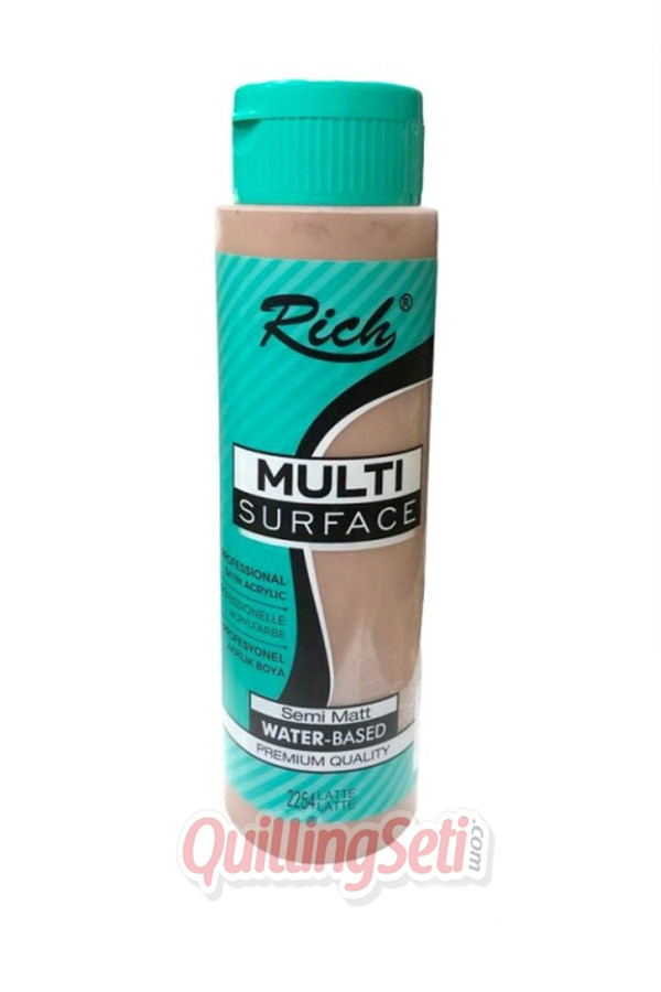 rich multi surface akrilik boya 500 cc 2254 latte renk akrilik hobi boyası, syf8682374111944, rich multi surface akrilik boya 500 ml, Rich