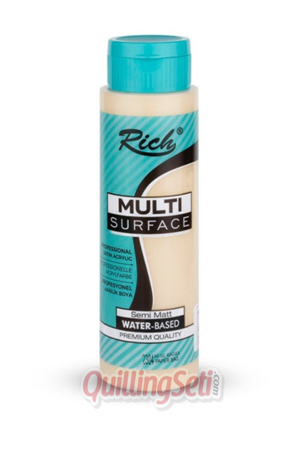 rich multi surface akrilik boya 500 cc 2304 kese kağıdı renk akrilik hobi boyası, 8682374008596, rich multi surface akrilik boya 500 ml, Rich