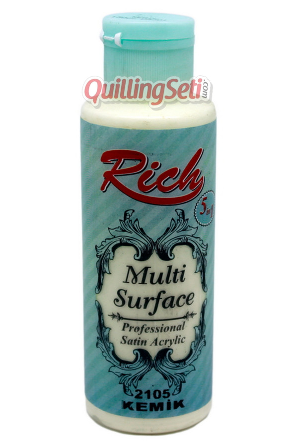 rich multi surface 120 cc akrilik boya - rich kemik 2105 hobi boyası, rch-ms-2105, rich multi surface akrilik boya 120 ml, Rich