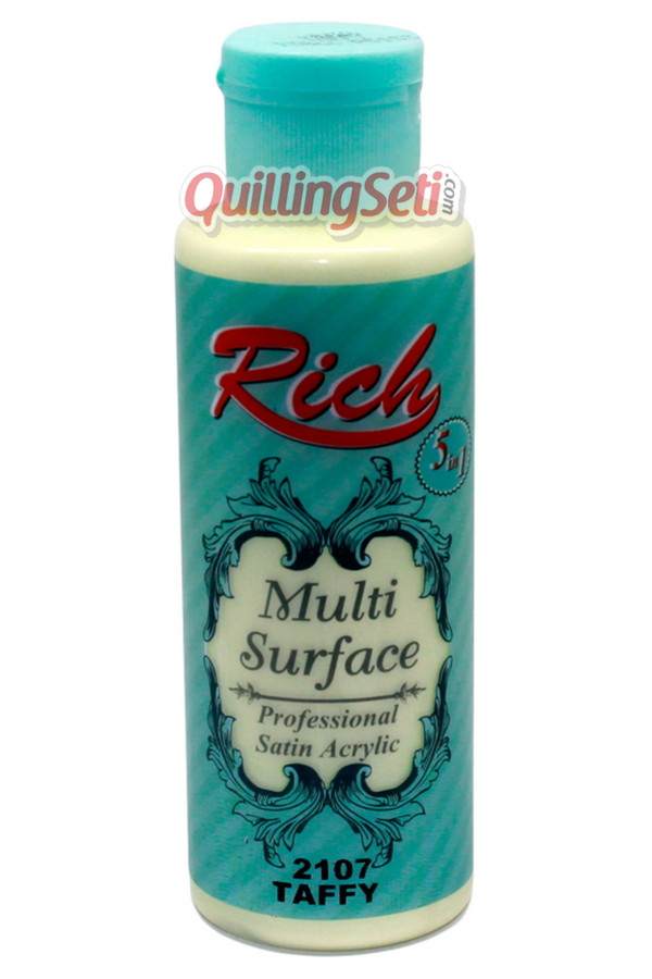 rich multi surface 120 cc akrilik boya - rich taffy  2107 hobi boyası, rch-ms-2107, rich multi surface akrilik boya 120 ml, Rich