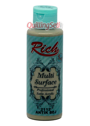 Rich Multi Surface 120 cc Akrilik Boya - Rich Antik Bej 2112 Hobi Boyası