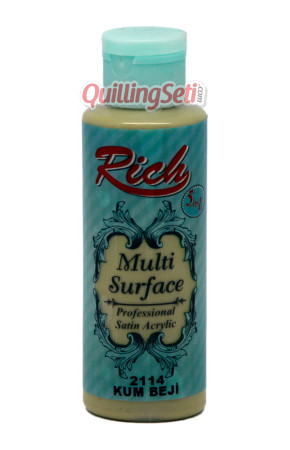 Rich Multi Surface 120 cc Akrilik Boya - Rich Kum Beji 2114 Hobi Boyası