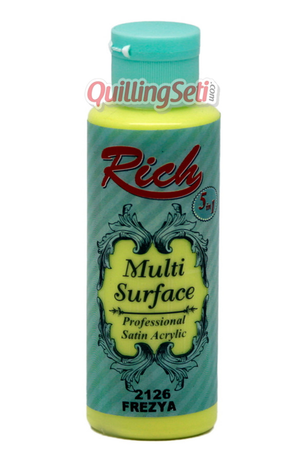 rich multi surface 120 cc akrilik boya - rich frezya 2126 hobi boyası, rch-ms-2126, rich multi surface akrilik boya 120 ml, Rich