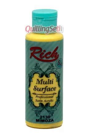 Rich Multi Surface 120 cc Akrilik Boya - Rich Mimoza 2130 Hobi Boyası