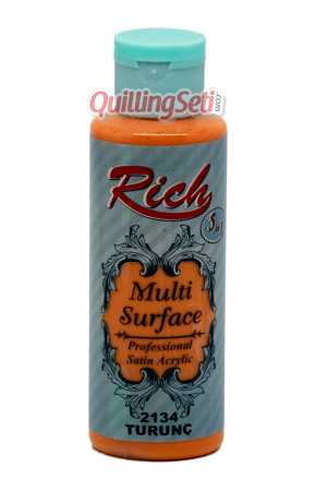 Rich Multi Surface 120 cc Akrilik Boya - Rich Turuncu 2134 Hobi Boyası