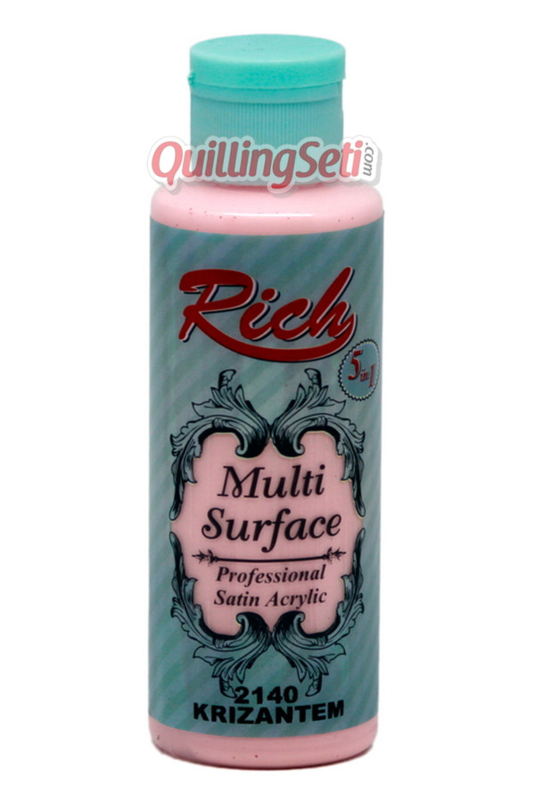 rich multi surface 120 cc akrilik boya - rich krizantem 2140 hobi boyası, rch-ms-2140, rich multi surface akrilik boya 120 ml, Rich