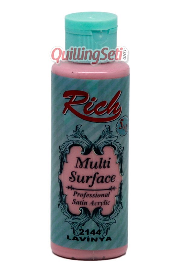 hobi boyasırich multi surface 120 cc akrilik boya - rich lavinya 2144, rch-ms-2144, rich multi surface akrilik boya 120 ml, Rich