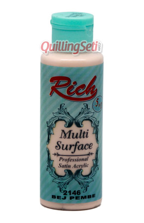 Rich Multi Surface 120 cc Akrilik Boya - Rich Bej Pembe 2146 Hobi Boyası