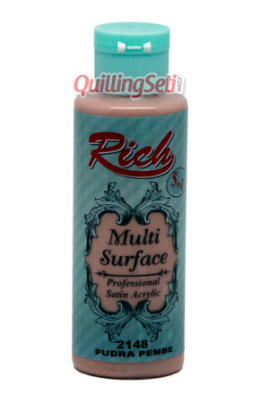 Rich Multi Surface 120 cc Akrilik Boya - Rich Pudra Pembe 2148 Hobi Boyası