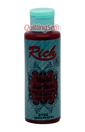 Rich Multi Surface 120 cc Akrilik Boya - Rich Bordo 2162 Hobi Boyası