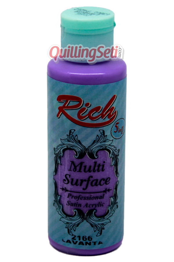 rich multi surface 120 cc akrilik boya - rich lavanta 2166 hobi boyası, rch-ms-2166, rich multi surface akrilik boya 120 ml, Rich