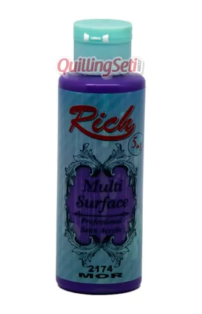 Rich Multi Surface 120 cc Akrilik Boya - Rich Mor 2174 Hobi Boyası