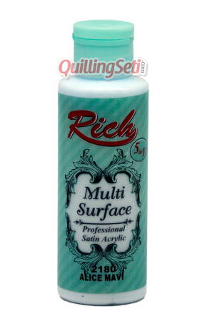 Rich Multi Surface 120 cc Akrilik Boya - Rich Alice Mavi 2180 Hobi Boyası