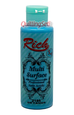 Rich Multi Surface 120 cc Akrilik Boya - Rich Okyanus 2186 Hobi Boyası