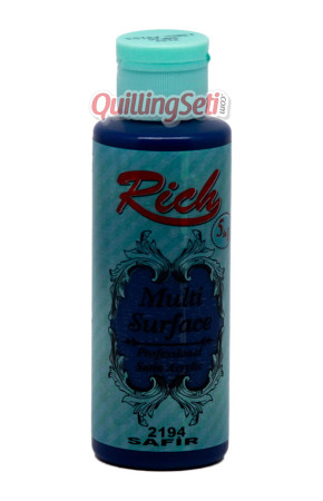 Rich Multi Surface 120 cc Akrilik Boya - Rich Safir 2194 Hobi Boyası