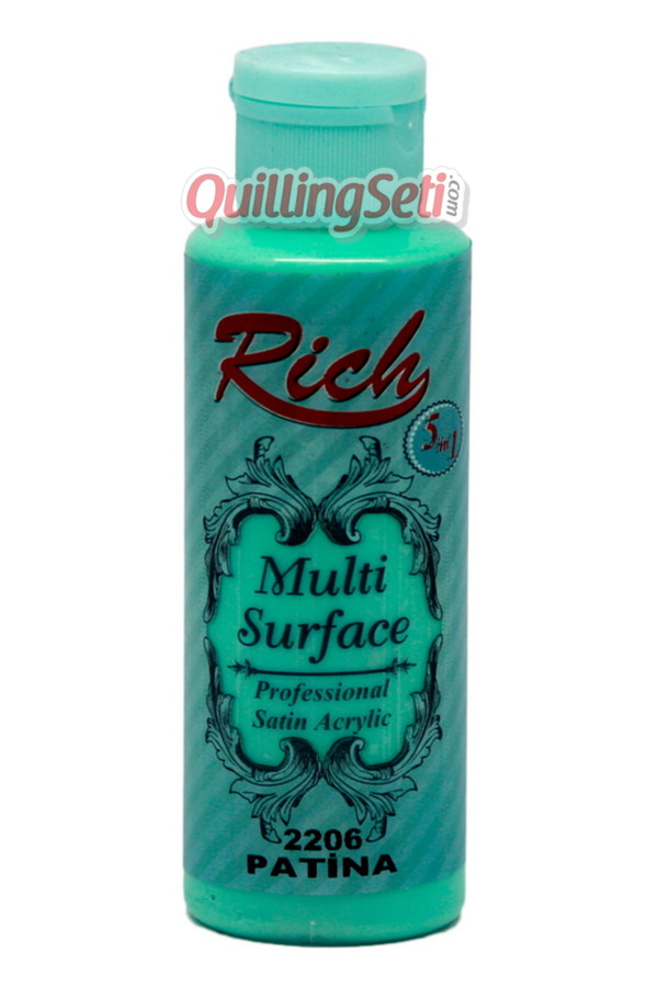 rich multi surface 120 cc akrilik boya - rich patina 2206 hobi boyası, rch-ms-2206, rich multi surface akrilik boya 120 ml, Rich