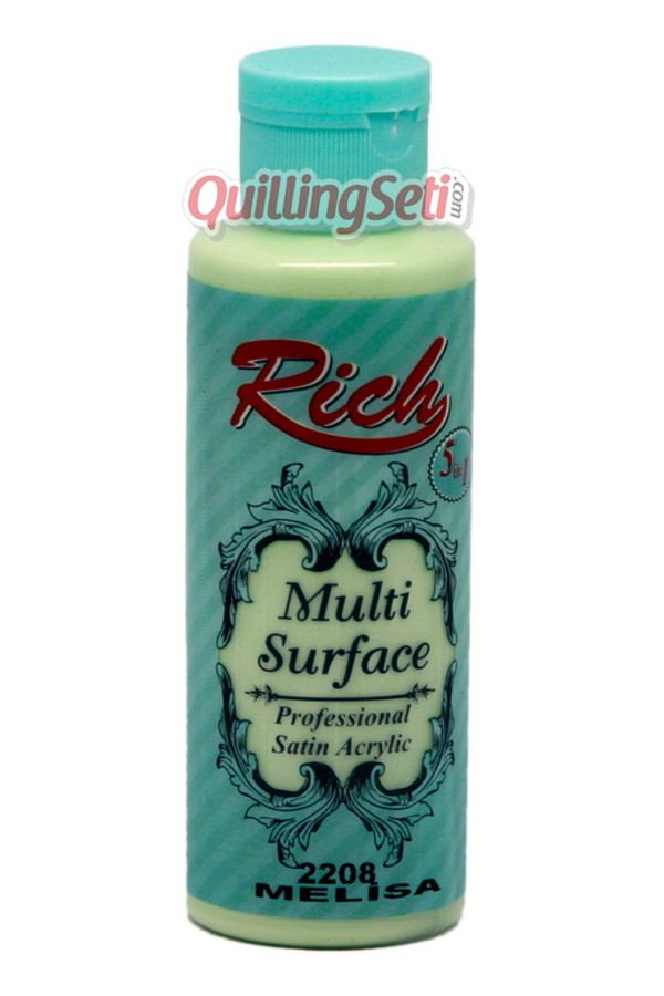 rich multi surface 120 cc akrilik boya - rich melisa 2208 hobi boyası, rch-ms-2208, rich multi surface akrilik boya 120 ml, Rich