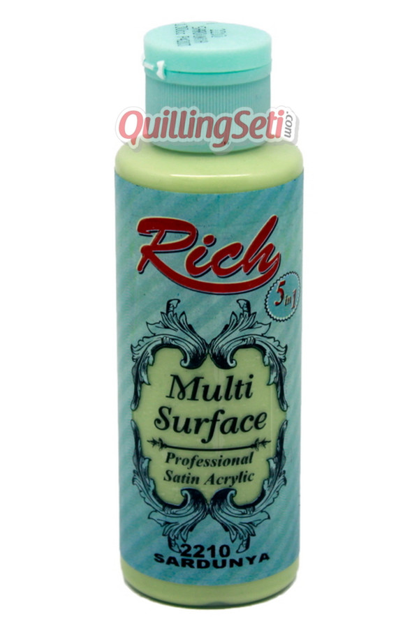 rich multi surface 120 cc akrilik boya - rich sardunya 2210 hobi boyası, rch-ms-2210, rich multi surface akrilik boya 120 ml, Rich