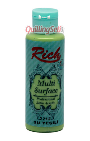 Rich Multi Surface 120 cc Akrilik Boya - Rich Su Yeşili 2212 Hobi Boyası