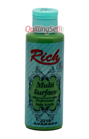 Rich Multi Surface 120 cc Akrilik Boya - Rich Avakado 2218 Hobi Boyası