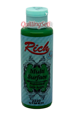 Rich Multi Surface 120 cc Akrilik Boya - Rich Çimen 2220 Hobi Boyası