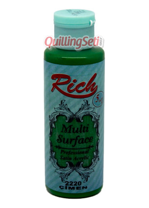 Rich Multi Surface 120 cc Akrilik Boya - Rich Çimen 2220 Hobi Boyası