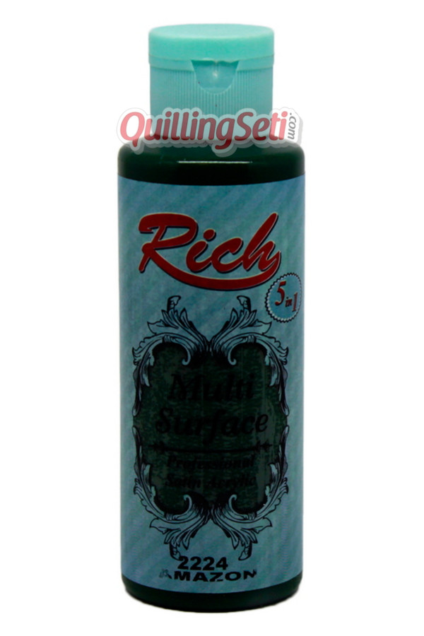 rich multi surface 120 cc akrilik boya - rich amazon 2224 hobi boyası, rch-ms-2224, rich multi surface akrilik boya 120 ml, Rich