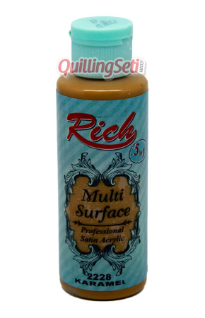 Rich Multi Surface 120 cc Akrilik Boya - Rich Karamel 2228 Hobi Boyası