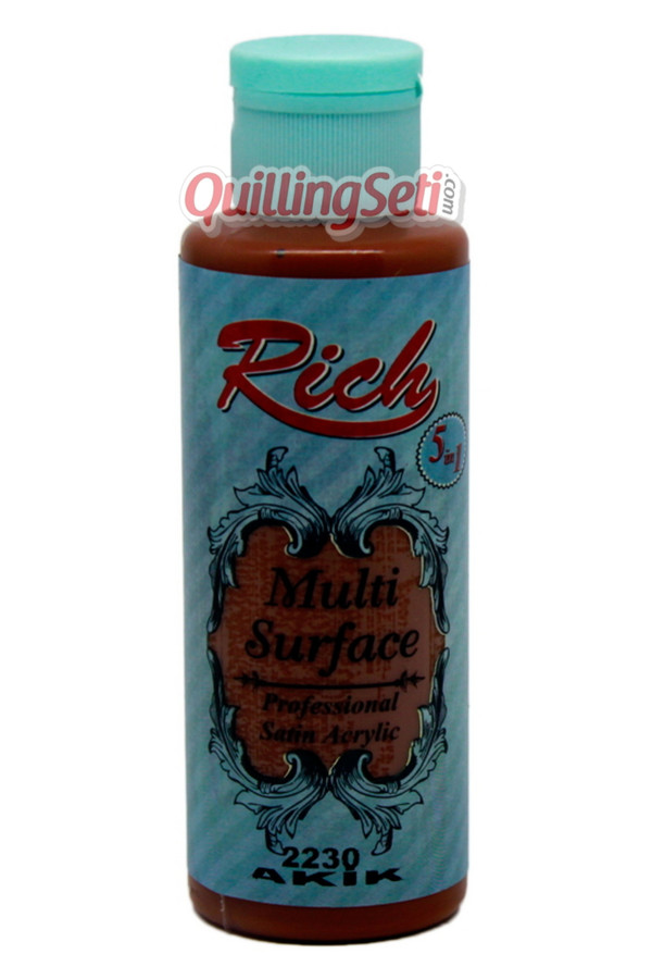 rich multi surface 120 cc akrilik boya - rich akik 2230 hobi boyası, rch-ms-2230, rich multi surface akrilik boya 120 ml, Rich