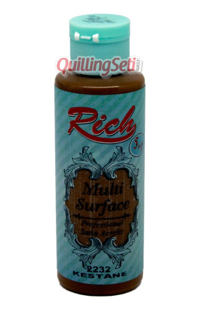 Rich Multi Surface 120 cc Akrilik Boya - Rich Kestane 2232 Hobi Boyası