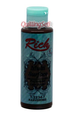 Rich Multi Surface 120 cc Akrilik Boya - Rich Kahverengi 2234 Hobi Boyası