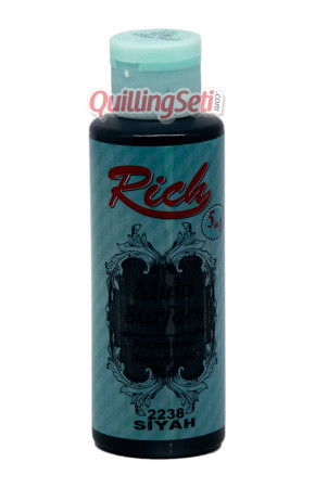 Rich Multi Surface 120 cc Akrilik Boya - Rich Siyah 2238 Hobi Boyası