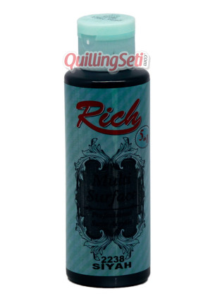 Rich Multi Surface 120 cc Akrilik Boya - Rich Siyah 2238 Hobi Boyası